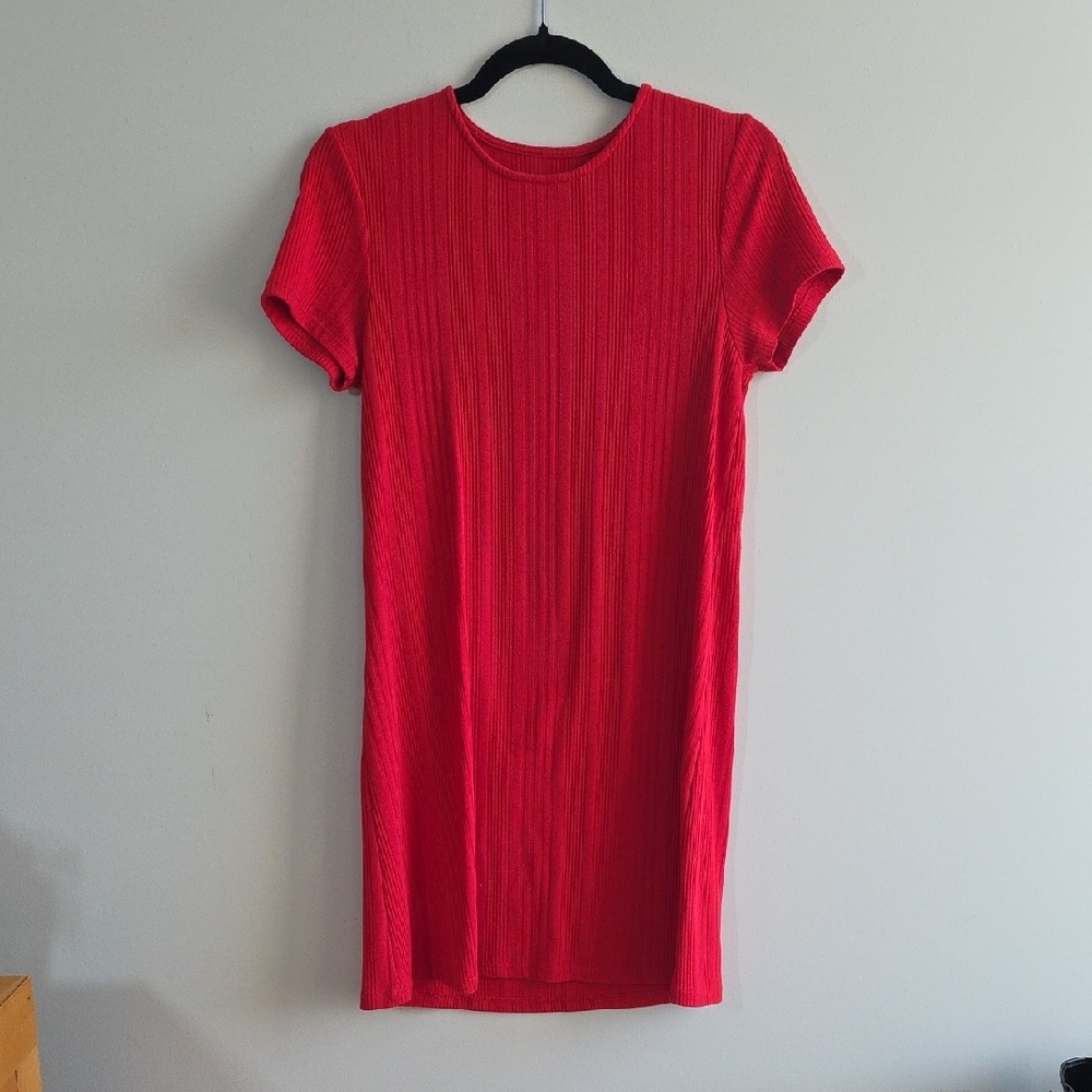 2/$20 Red Short Sleeve Dress - Size Small